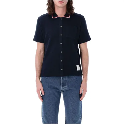 Men's Clothing T-Shirts & Polos Navy Ss24 , male, Sizes: M, S - Thom Browne - Modalova