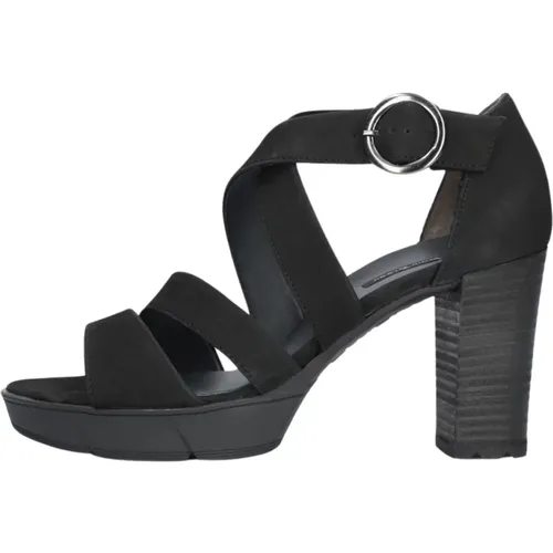 Elegante Schwarze Sandale mit Blockabsatz , Damen, Größe: 39 EU - Paul Green - Modalova