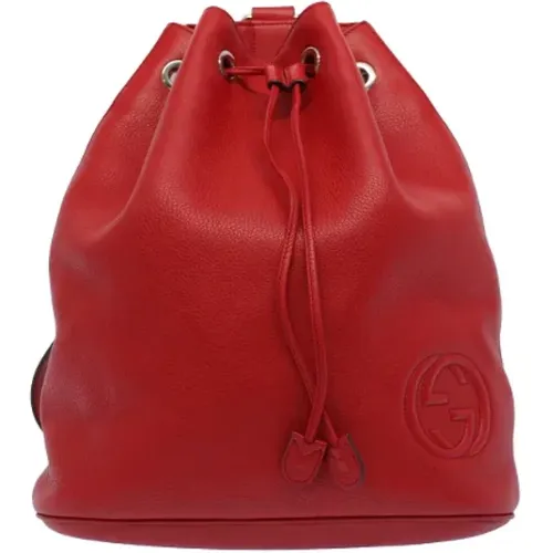 Pre-owned Bucket Bags, female, , Size: ONE SIZE Pre-owned Leather gucci-bags - Gucci Vintage - Modalova