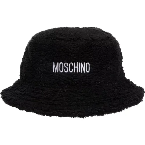 Plain Logo Embroidered Hat , female, Sizes: ONE SIZE - Moschino - Modalova