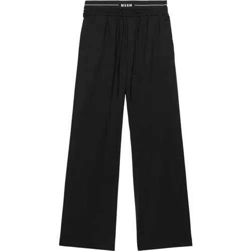 Wide Trousers, male, , Size: L Trousers for Women - Msgm - Modalova