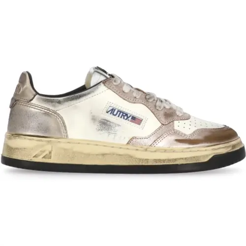 Leather Sneakers with Logo Detail , female, Sizes: 3 UK, 4 UK - Autry - Modalova