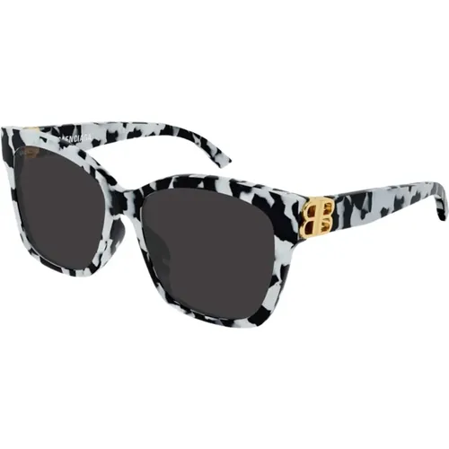 Squared femenine zebra sunglasses with BB folding - Balenciaga - Modalova