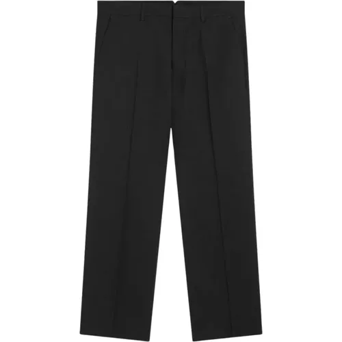 Wide Trousers, male, , Size: 2XS Grey Regular Trousers - Ami Paris - Modalova