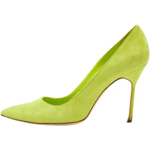 Pre-owned Pumps, female, , Size: 9 US Pre-owned Suede heels - Manolo Blahnik Pre-owned - Modalova