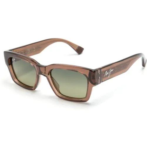 Kenui Hts642-01A Shiny Trans Light Sunglasses , unisex, Sizes: 53 MM - Maui Jim - Modalova