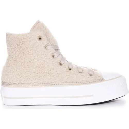 Platform Sherpa Sneakers Women , female, Sizes: 4 1/2 UK, 4 UK - Converse - Modalova