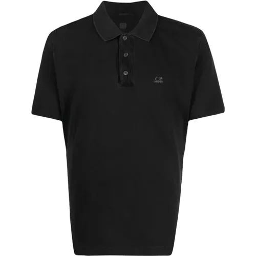 Embroidered Cotton Polo Shirt , male, Sizes: S - C.P. Company - Modalova