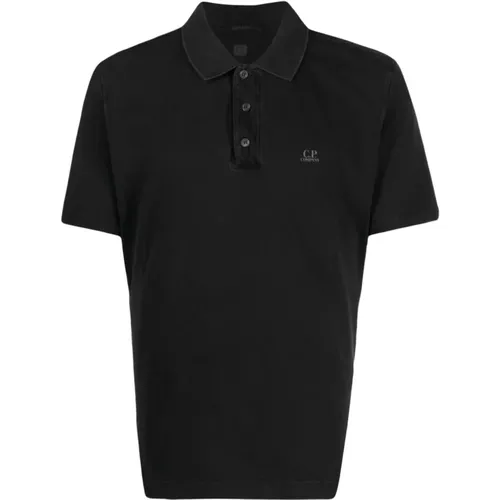 Embroidered Cotton Polo Shirt , male, Sizes: S, XL - C.P. Company - Modalova