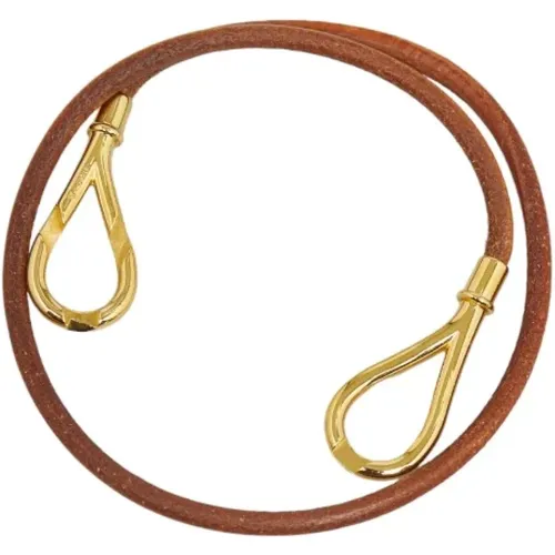 Pre-owned Leather necklaces , female, Sizes: ONE SIZE - Hermès Vintage - Modalova