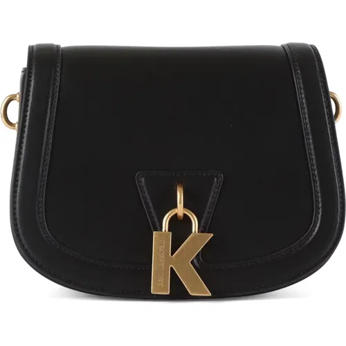 Leather Shoulder Bag with K/Lock MD , female, Sizes: ONE SIZE - Karl Lagerfeld - Modalova