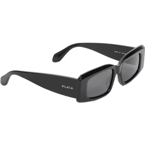Azetat Sonnenbrille Schwarz Grau Stil , Damen, Größe: 53 MM - Alaïa - Modalova