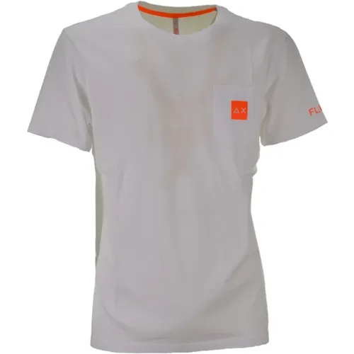 Pocket Logo Fluo T-shirt , male, Sizes: XL, L, M, 2XL - Sun68 - Modalova