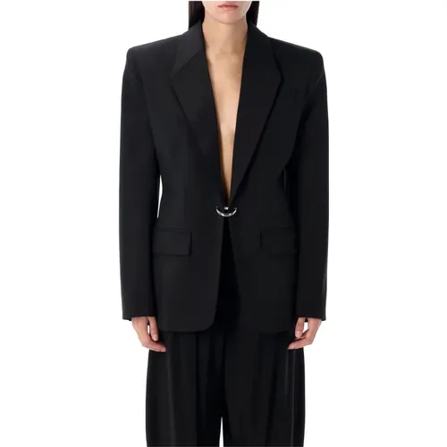 Pierced Tailored Jacket , female, Sizes: S - Mugler - Modalova