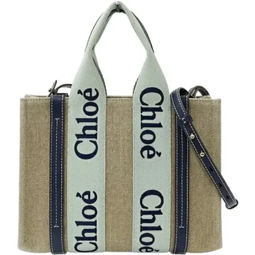 Pre-owned Tote Bags, female, , Size: ONE SIZE Pre-owned Canvas handbags - Chloé Pre-owned - Modalova