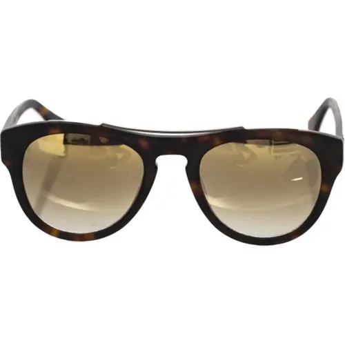 Classic Havana Sunglasses with Champagne Lenses , male, Sizes: ONE SIZE - Frankie Morello - Modalova