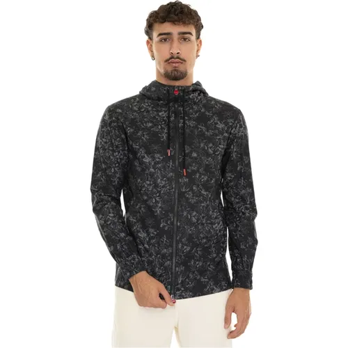 Zip-throughs, male, , Size: M Floral Zip Sweatshirt - Kiton - Modalova