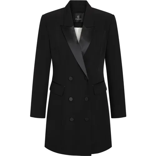 Elegantes Schwarzes Tuxedo-Stil Kleid , Damen, Größe: XL - Bruuns Bazaar - Modalova