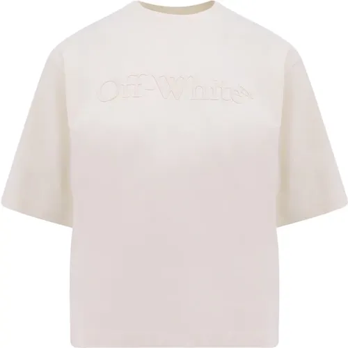 T-Shirts , Damen, Größe: S - Off White - Modalova