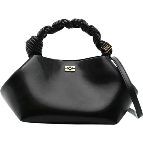 Handbags, female, , Size: ONE SIZE Structured Bag with Top Handle and Removable Shoulder Strap - Ganni - Modalova