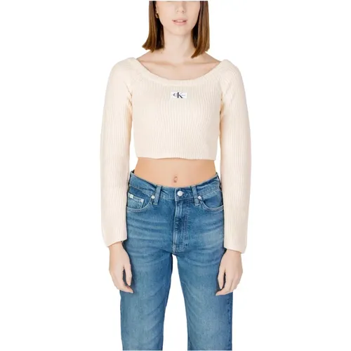 Womens Sweater Spring/Summer Transitional Cotton , female, Sizes: L, M, XS, S - Calvin Klein Jeans - Modalova