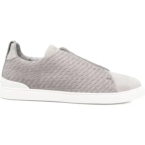 Leder Sneakers Triple Stitch Design - Ermenegildo Zegna - Modalova