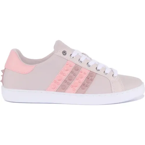 Studded Nude Sneakers for Women , female, Sizes: 7 UK, 6 UK, 4 UK, 8 UK, 3 UK - Guess - Modalova