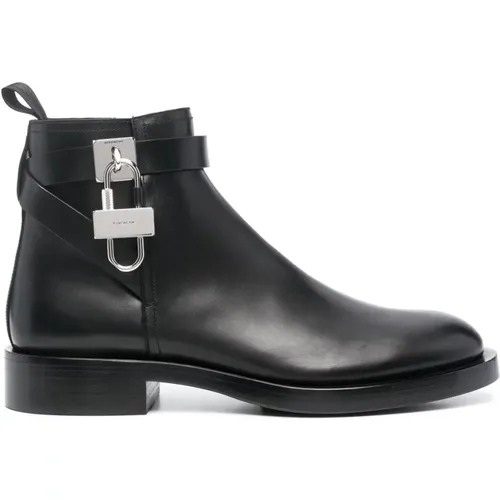 Lock Leather Ankle Boots , male, Sizes: 11 UK, 7 UK - Givenchy - Modalova