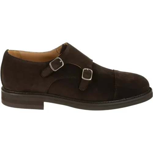 Suede Double Buckle Shoe , male, Sizes: 7 UK - Berwick - Modalova