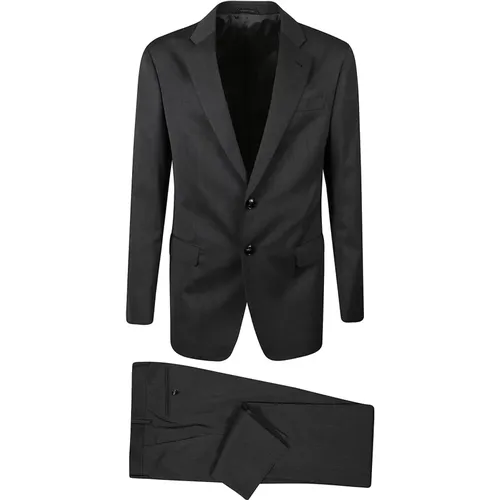 Single Breasted Suits, male, , Size: 3XL Suit Grey - Giorgio Armani - Modalova