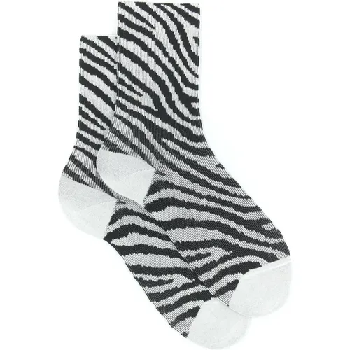 Zebra Muster Kurze Socken Italien - Gallo - Modalova