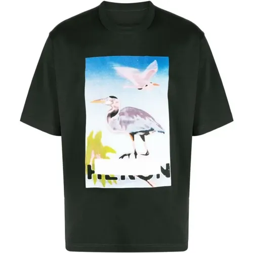 Graphic Print Cotton T-Shirt , male, Sizes: M - Heron Preston - Modalova