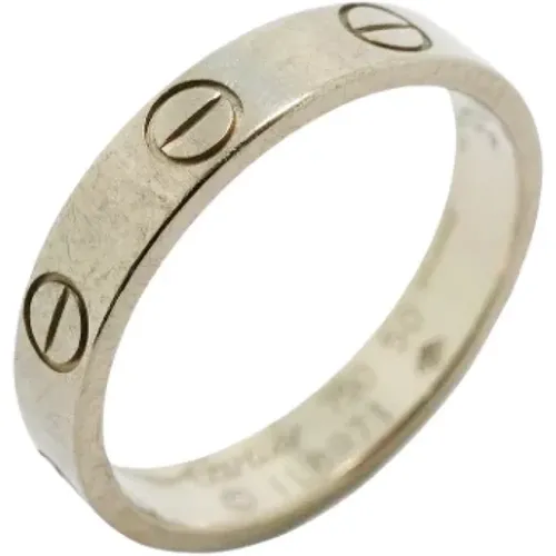 Pre-owned Jewellery, female, , Size: ONE SIZE Pre-owned White Gold rings - Cartier Vintage - Modalova