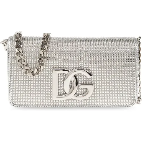 Shoulder bag with crystals , female, Sizes: ONE SIZE - Dolce & Gabbana - Modalova