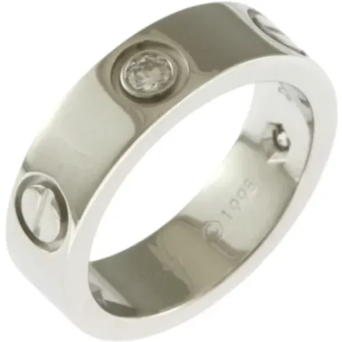 Pre-owned Jewellery, female, , Size: ONE SIZE Pre-owned White Gold rings - Cartier Vintage - Modalova