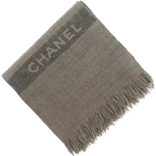 Pre-owned Scarves, female, , Size: ONE SIZE Pre-owned Wool scarves - Chanel Vintage - Modalova