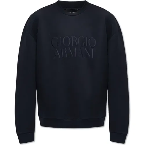 Sweatshirt with logo , male, Sizes: M, L, S, XL - Giorgio Armani - Modalova