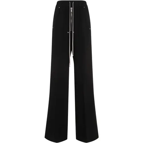 Schwarze Weite Beinhosen , Damen, Größe: 2XS - Rick Owens - Modalova