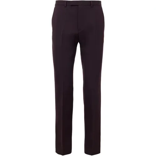 Suit Trousers, male, , Size: XS Tailored Trousers with Logo Embroidery - Gucci - Modalova