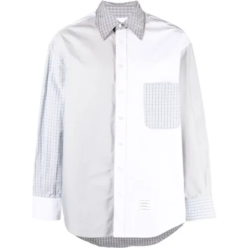 Casual Shirts, male, , Size: XS White Shirts Classic Style - Thom Browne - Modalova