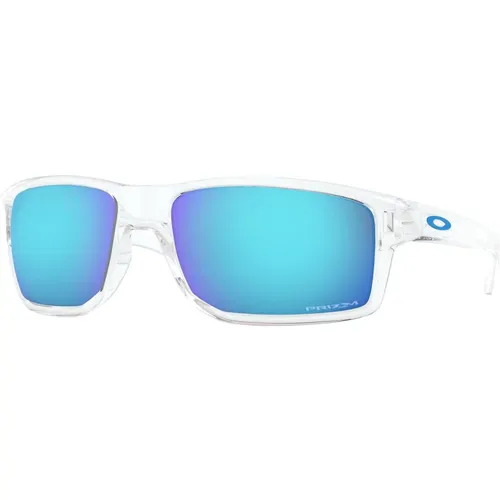 Sunglasses, male, , Size: 60 MM Gibston Sunglasses Polished Clear/Prizm Sapphire - Oakley - Modalova