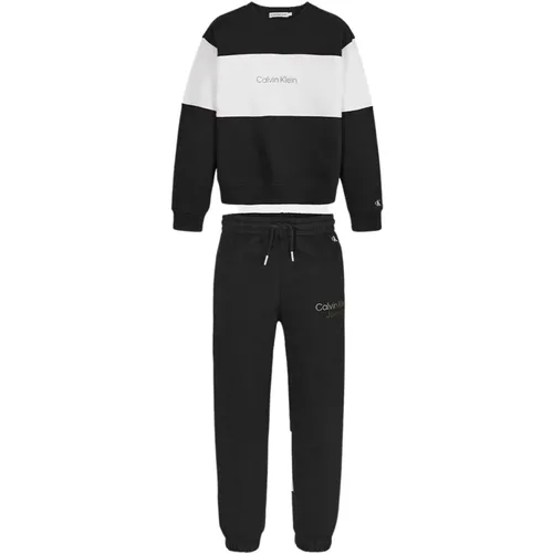 Sportliches Set: Bicolor Sweatshirt + Jogginghose - Calvin Klein Jeans - Modalova