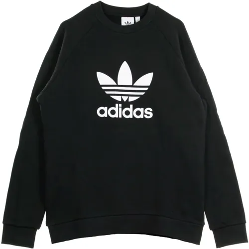 Stylischer Crewneck Sweatshirt Schwarz/Weiß , Herren, Größe: S - Adidas - Modalova