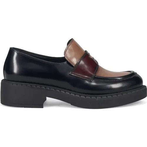 Loafers, female, , Size: 7 1/2 US Brushed Leather Moccasin Shoes - Sangiorgio - Modalova