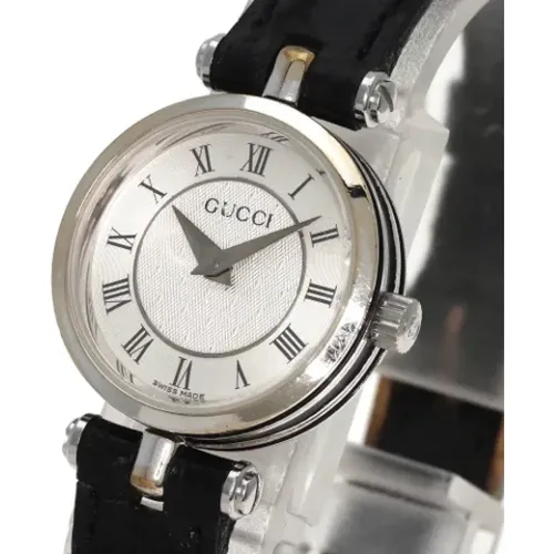 Pre-owned Watches, female, , Size: ONE SIZE Pre-owned Leather watches - Gucci Vintage - Modalova