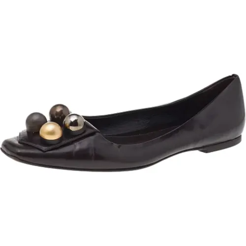 Pre-owned Flats, female, , Size: 9 US Pre-owned Leather flats - Fendi Vintage - Modalova