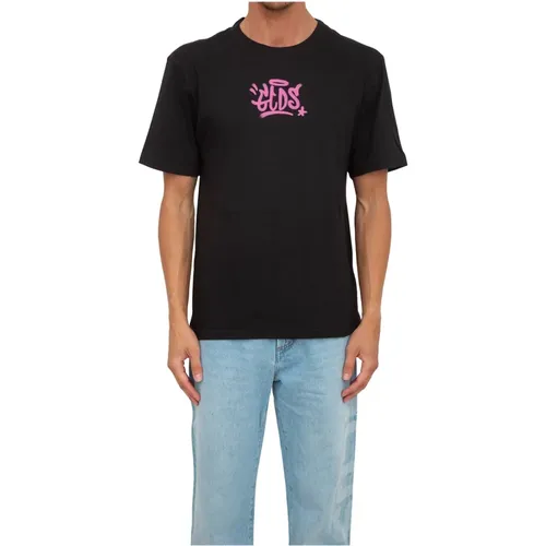 T-Shirts, male, , Size: M Casual Cotton T-Shirt for Men - Gcds - Modalova