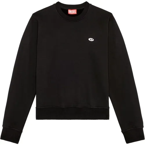 Sweatshirt mit oval D-Patch , Damen, Größe: 2XS - Diesel - Modalova