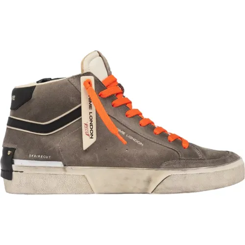 Grey Sneakers for a Stylish Look , male, Sizes: 8 UK, 10 UK, 11 UK - Crime London - Modalova