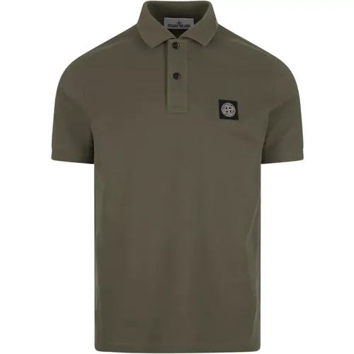 Braunes Polo-Shirt mit Gestreiften Details - Stone Island - Modalova